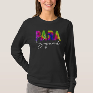Funny Paraprofessional Squad Teacher Gefärbte Kraw T-Shirt