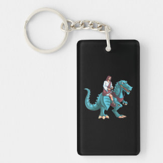 Funny Parody Jesus Riding Dinosaur Meme Dino Schlüsselanhänger