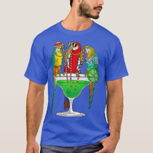 Funny Parrot Hawaiian Margarita Geschenk für Män T-Shirt