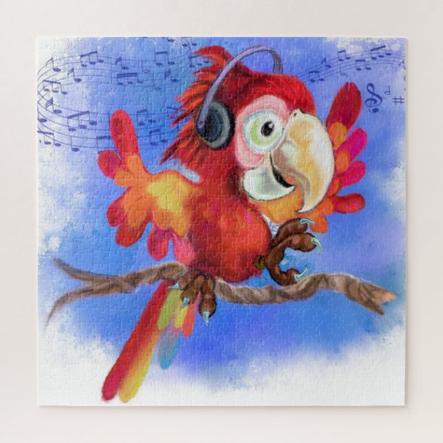 Funny Parrot Music Dancer Puzzle (Vertikal)