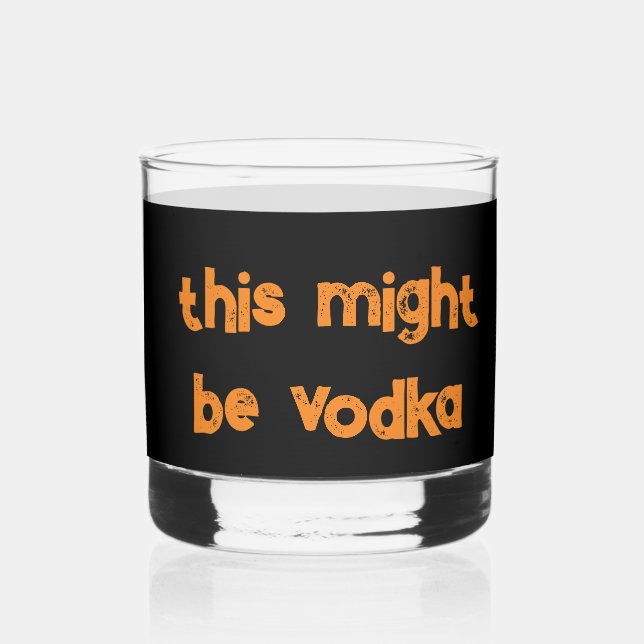 Funny Party Brille mit Humorvollem Sprichwort Whiskyglas (Rückseite)