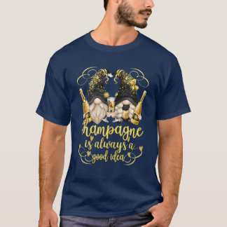 Funny Party Garden Gnomes Champagner ist immer ein T-Shirt