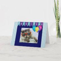 Funny Party Raccoon Geburtstagskarte