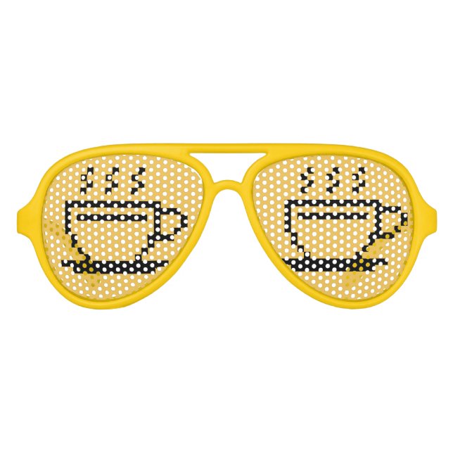 Funny Party Schattierungen für Kaffeesüchtige Sonnenbrille (Vorderseite)
