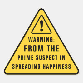 Funny Party Warning Sticker | Yellow Caution Sign 