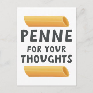 Funny Pasta Pun Postkarte