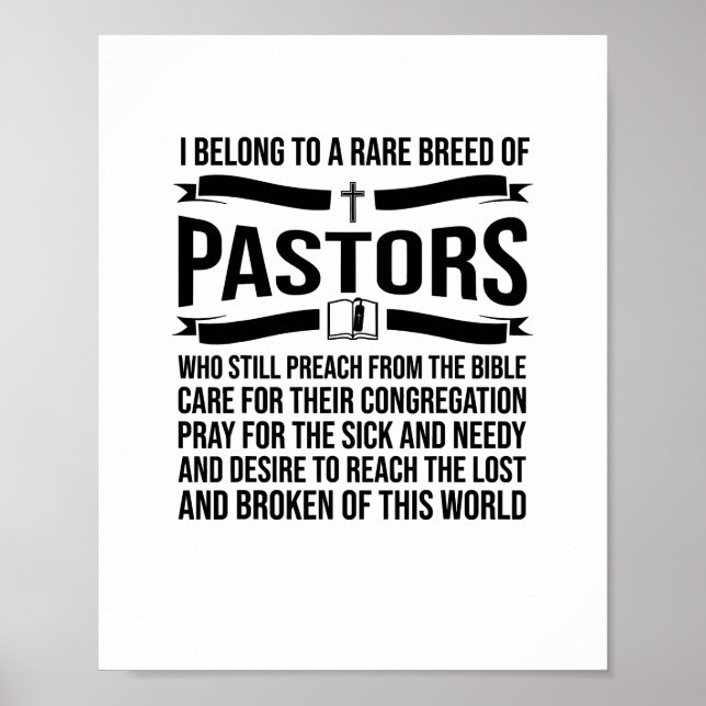 Funny Pastor Wertschätzung Geschenk Christlicher P Poster (Vorne)