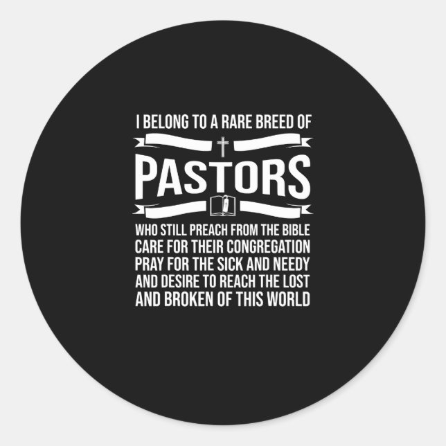 Funny Pastor Wertschätzung Geschenk Christlicher P Runder Aufkleber (Vorderseite)