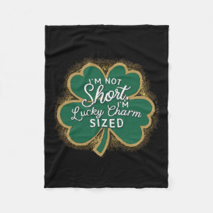 Funny Patricks Day ich bin nicht Kurz Im Lucky Cha Fleecedecke
