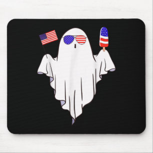Funny Patriotic Geist 4. Juli Weißer Rot und Bo Mousepad