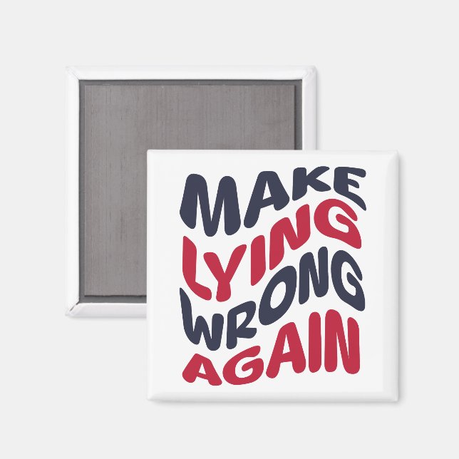 Funny Patriotic Political Fighting Frong Magnet (Vorderseite/Rückseite)