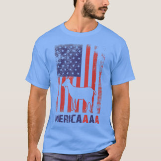 Funny Patriotic Ziege 4. Juli Ziege Liebhaber Farm T-Shirt
