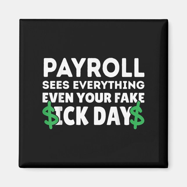 Funny Payroll sucht alles Lohnroll Spezialist Magnet (Vorne)