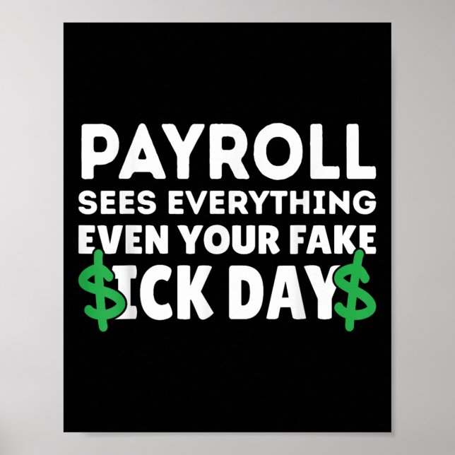 Funny Payroll sucht alles Lohnroll Spezialist Poster (Vorne)