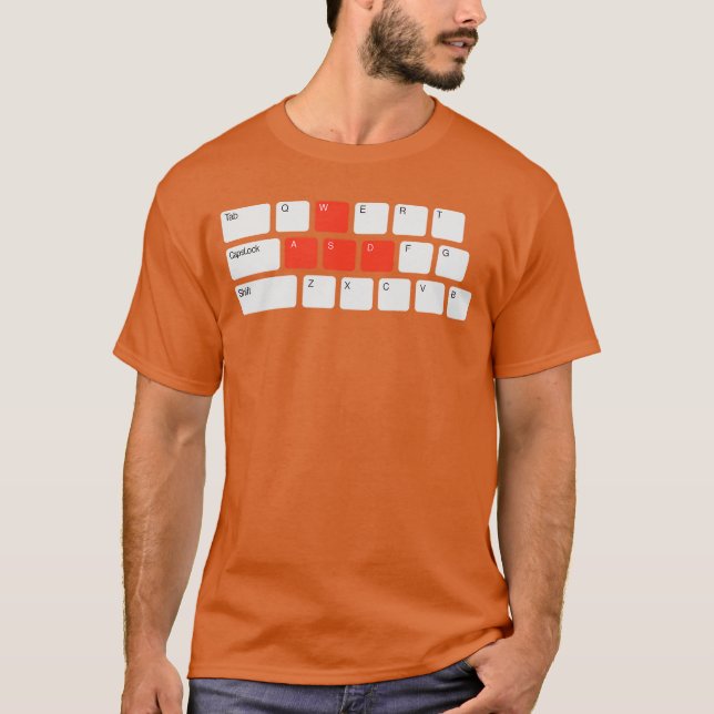 Funny PC Video Gamer WASD Gamingees boy T-Shirt (Vorderseite)