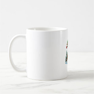 Funny Peace Hand Giraffe Elf Weihnachtsfrauen Männ Kaffeetasse