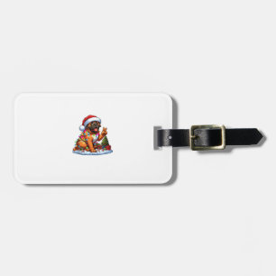 Funny Peace Hand Mastiff Weihnachtsleuchten Frauen Gepäckanhänger