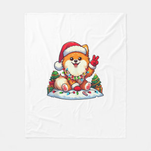 Funny Peace Hand Spitz WeihnachtsLICHT Frauen Fleecedecke