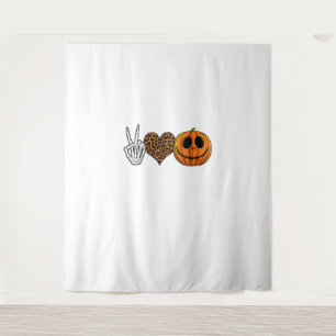 Funny Peace Liebe Halloween T - Shirt Wandteppich
