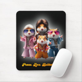 Funny Peace. Liebe. Knochenböden. Hamster Supergro Mousepad