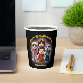 Funny Peace. Liebe. Knochenböden. Hamster Supergro Pappbecher