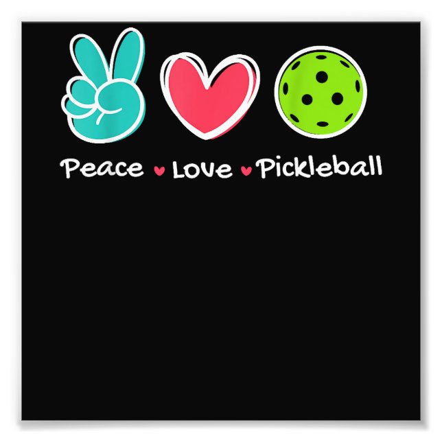 Funny Peace Liebe Pickleball Park/Garten Liebe Pic Fotodruck (Vorne)