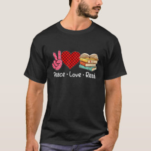 Funny Peace Liebe Read Lesebuch Librarian T-Shirt