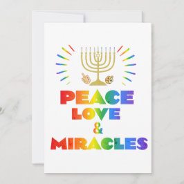 Funny Peace Liebe und Wunder Hanukkah Einladung