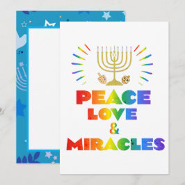 Funny Peace Liebe und Wunder Hanukkah Einladung