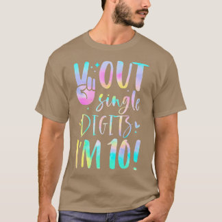 Funny Peace Out Single Digits Im 10. Lebensjahr T-Shirt