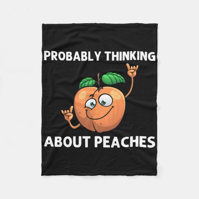 Funny Peach for Men Dance Peach Frucht Liebe Fleecedecke (Vorderseite)