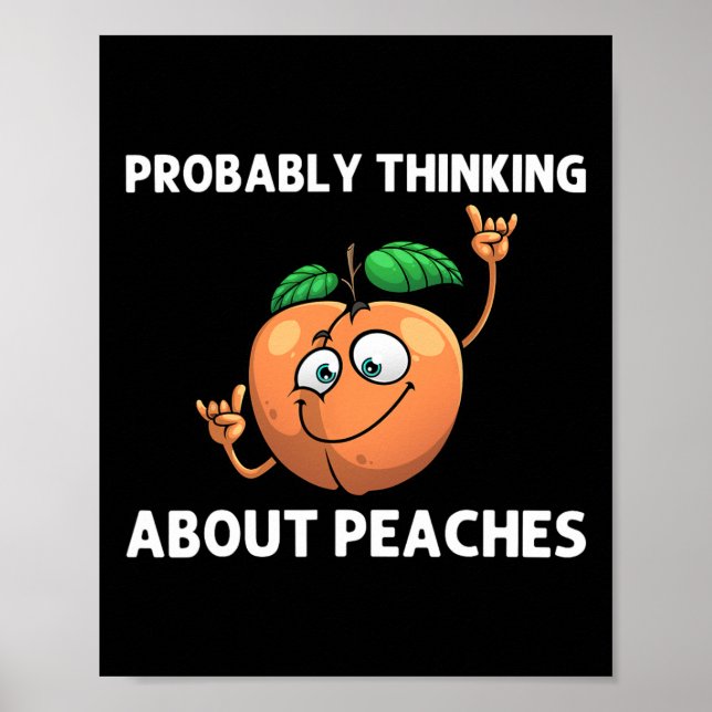 Funny Peach for Men Dance Peach Frucht Liebe Poster (Vorne)