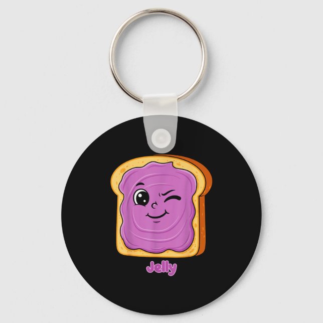 Funny Peanut Butter-jelly Friends Cute Food Matchi Schlüsselanhänger (Vorderseite)