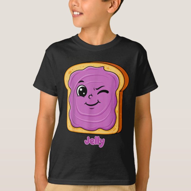 Funny Peanut Butter-jelly Friends Cute Food Matchi T-Shirt (Vorderseite)
