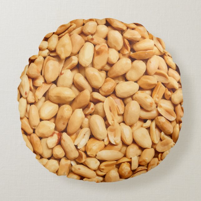 Funny Peanuts Pilze Rundes Kissen (Vorderseite)