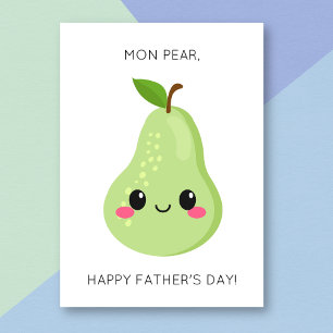 Funny Pear Fruit Pun Vatertag Card Karte