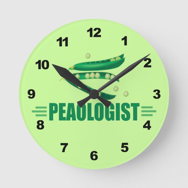 Funny Pease Runde Wanduhr (Vorderseite)