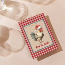 Funny Peck Halls Rooster Bauernhof Weihnachten