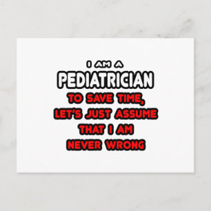 Funny Pediatrician T - Shirt und Geschenke Postkarte