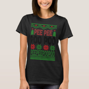 Funny Pee Poo Poo Ugly Christmas Sweater Sweater S T-Shirt