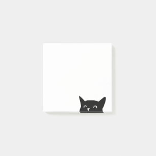 Funny Peeking Cat Post-it Klebezettel