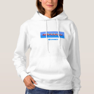 Funny pelicans ruderender Cartoon Hoodie