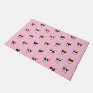 Funny Pembroke Welsh Corgi Pattern Pink Fußmatte