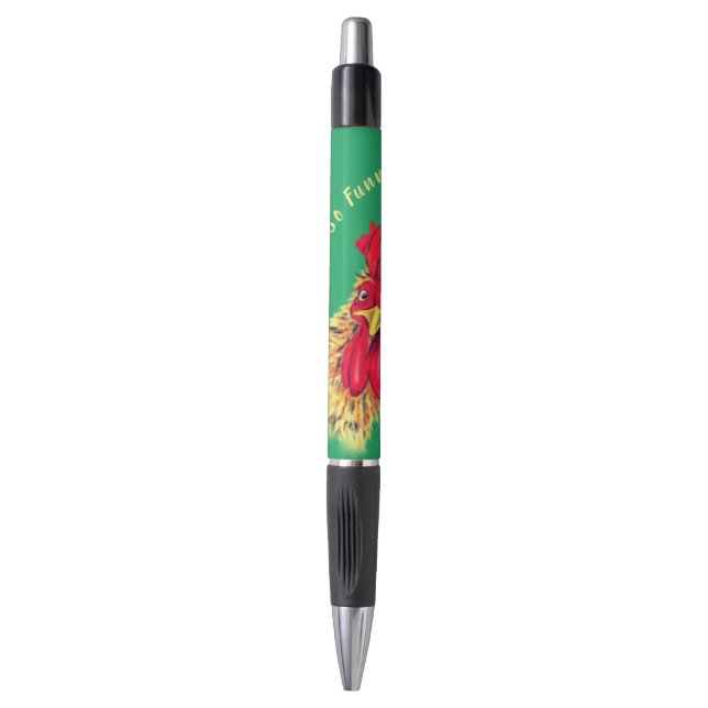 Funny Pen Gift Überraschendes Rooster - Benutzerde Kugelschreiber (Vorderseite Vertikal)