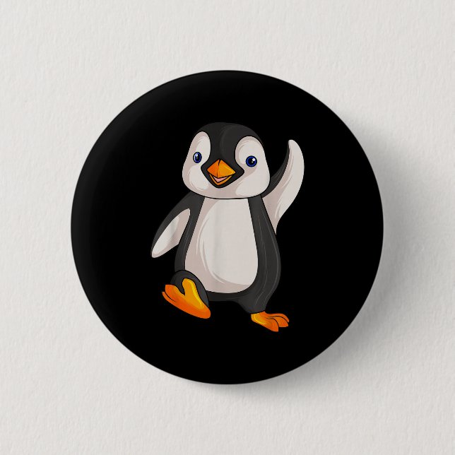Funny Penguin Apparel S Uni Erwachsene Kinder Kind Button (Vorderseite)