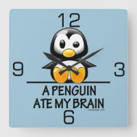 Funny Penguin Ate My Brain Graphic