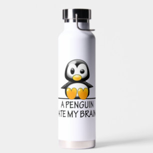Funny Penguin Ate My Brain Trinkflasche