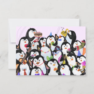 Funny Penguin Birthday Card