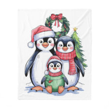 Funny Penguin Christmas Matching Familie Pajamas