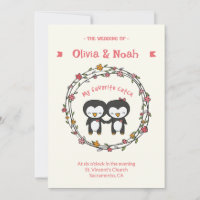 Funny Penguin Einladungskarte